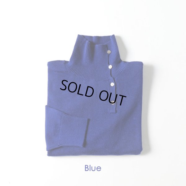 画像2: mizuiroind / ミズイロインド ハイネックプルオーバー ウイズボタン (2)