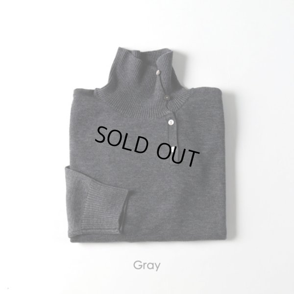 画像10: mizuiroind / ミズイロインド ハイネックプルオーバー ウイズボタン (10)