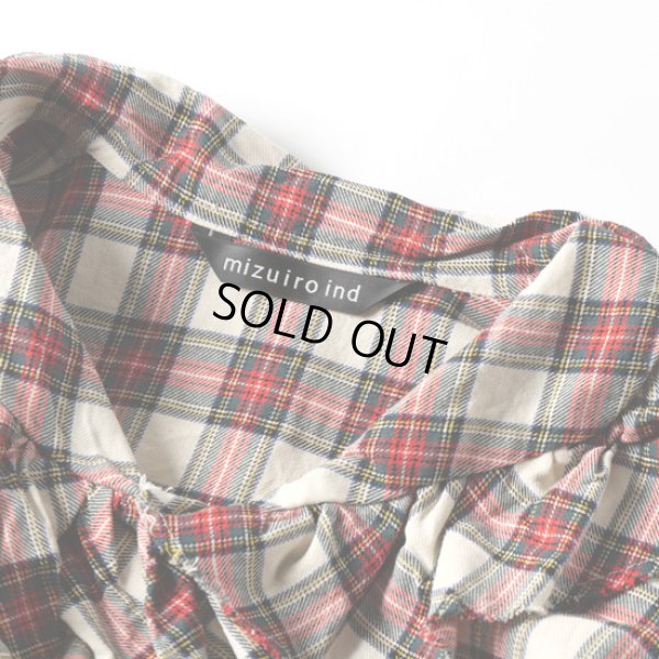 画像3: mizuiroind / ミズイロインド チェックフリルカラーシャツ (3)