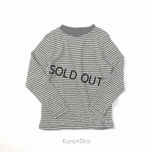 画像2: prit / プリット ウール綿接結ボーダー クルーネックプルオーバー (2)