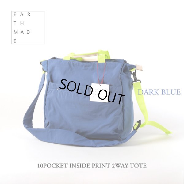 画像20: EARTH MADE / アースメイド 10POCKET INSIDE PRINT 2WAY TOTE (20)