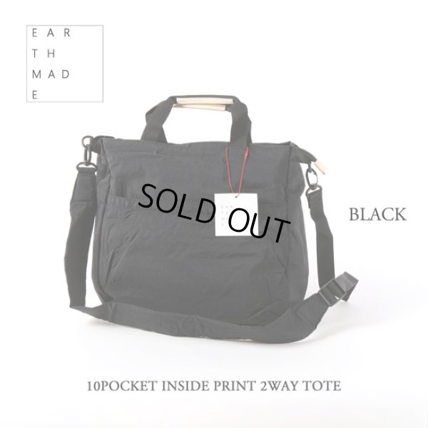 画像16: EARTH MADE / アースメイド 10POCKET INSIDE PRINT 2WAY TOTE (16)