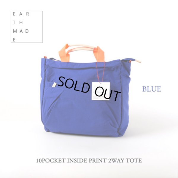 画像18: EARTH MADE / アースメイド 10POCKET INSIDE PRINT 2WAY TOTE (18)