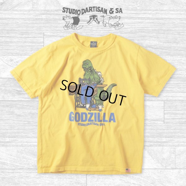 画像1: STUDIOD'ARTISAN / ステュディオダルチザン ゴジラコラボTシャツ (1)