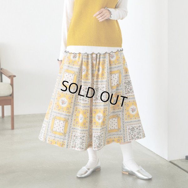 画像13: PONT DE CHALONS / ポンデシャロン マントンプリントスカート (13)