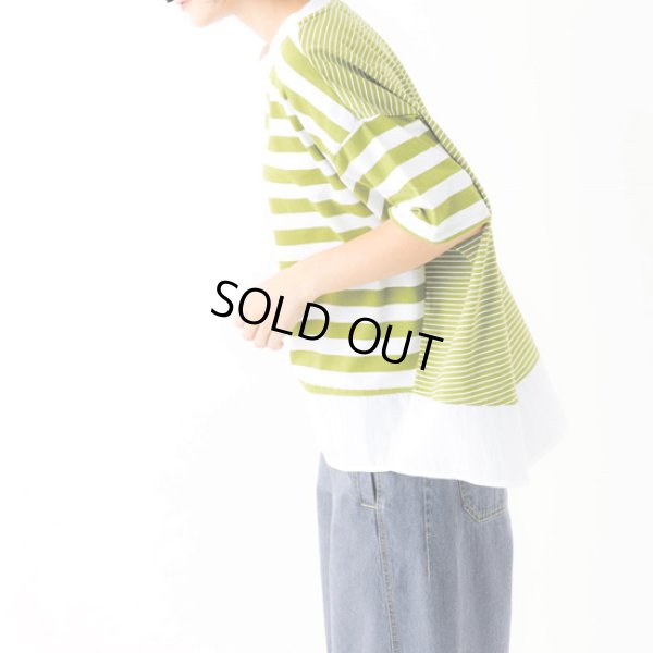 画像4: sosotto / ソソット ボーダー切替ラウンド切替プルオーバー (4)