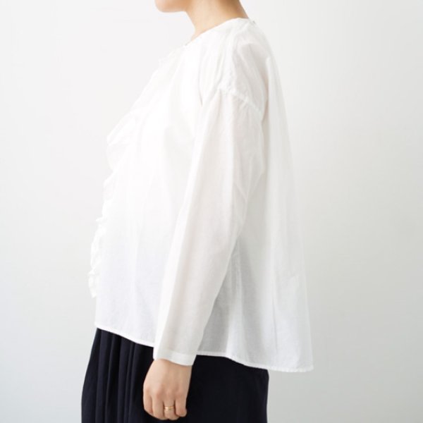 画像4: grin / グリン CLキャンブリック ラッフルプルオーバー (4)