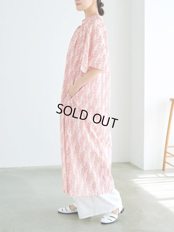 画像5: PONT DE CHALONS / ポンデシャロン ミュゲローズプリント ギャザーネックワンピース (5)