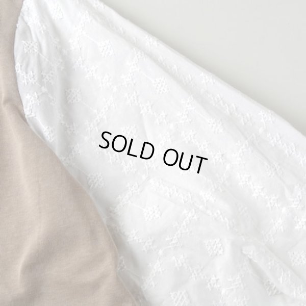 画像8: sosotto / ソソット 天竺 袖クロスステッチ刺しゅう7分袖 (8)