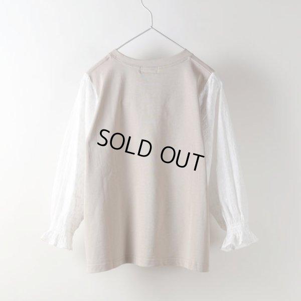 画像12: sosotto / ソソット 天竺 袖クロスステッチ刺しゅう7分袖 (12)