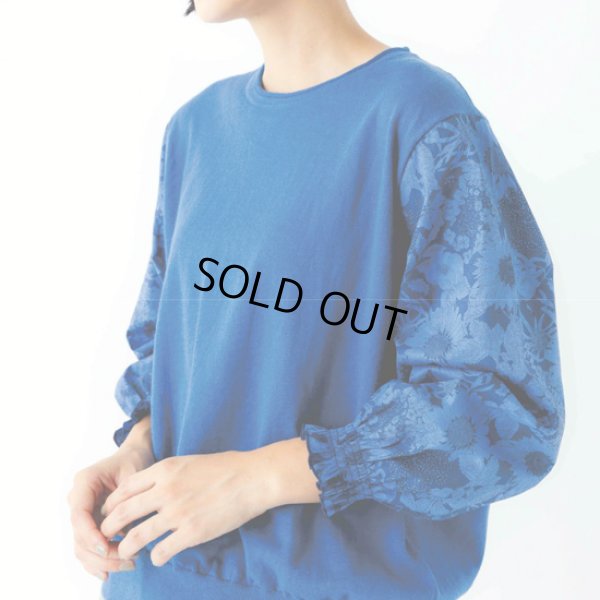 画像4: sosotto / ソソット リネンコットンLIBERTY袖ドッキングプルオーバー7分袖 (4)