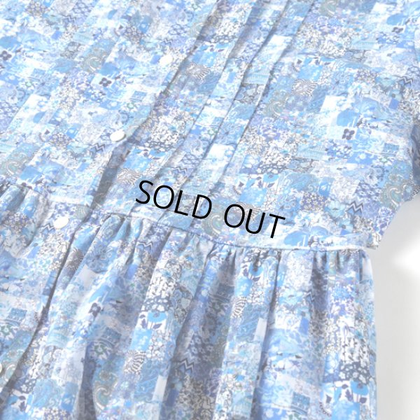 画像7: sosotto / ソソット リバティプリント チビ衿ピンタック前開きワンピース (7)