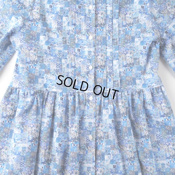 画像6: sosotto / ソソット リバティプリント チビ衿ピンタック前開きワンピース (6)