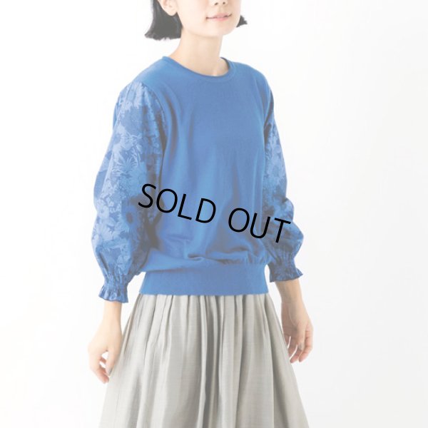 画像7: sosotto / ソソット リネンコットンLIBERTY袖ドッキングプルオーバー7分袖 (7)