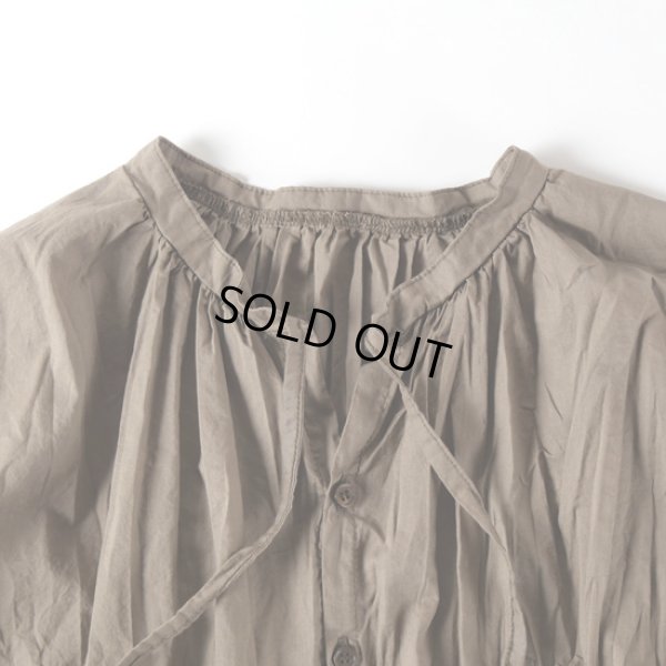 画像2: grin / グリン コーマ天竺×布帛スモッグカーディガン (2)