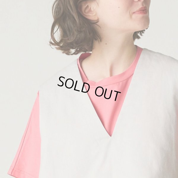 画像2: MidiUmi / ミディウミ コットンリネンVネックベスト (2)