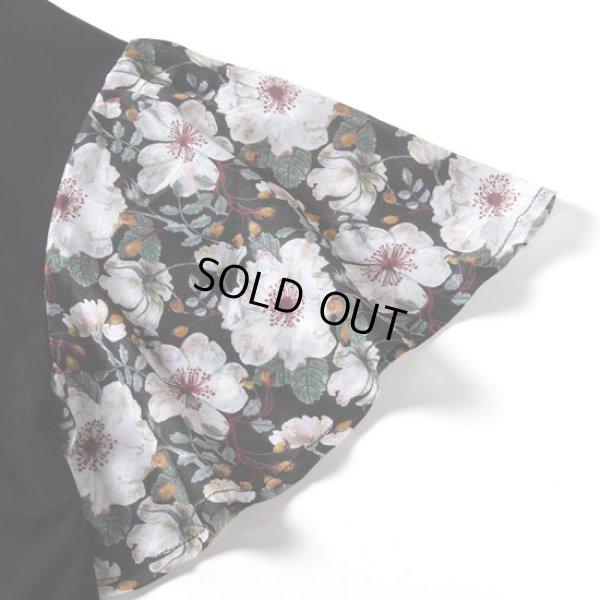 画像9: sosotto / ソソット ブレーティング天竺+LIBERTYシルフローン ギャザー5分袖Tシャツ (9)