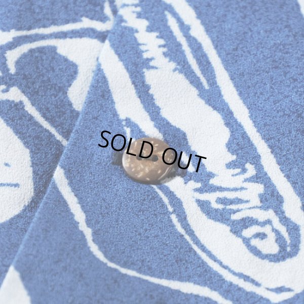 画像5: STUDIOD'ARTISAN / ステュディオダルチザン インディゴ抜染アロハシャツ (5)