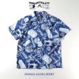 画像1: STUDIOD'ARTISAN / ステュディオダルチザン インディゴ抜染アロハシャツ (1)