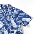 画像4: STUDIOD'ARTISAN / ステュディオダルチザン インディゴ抜染アロハシャツ (4)