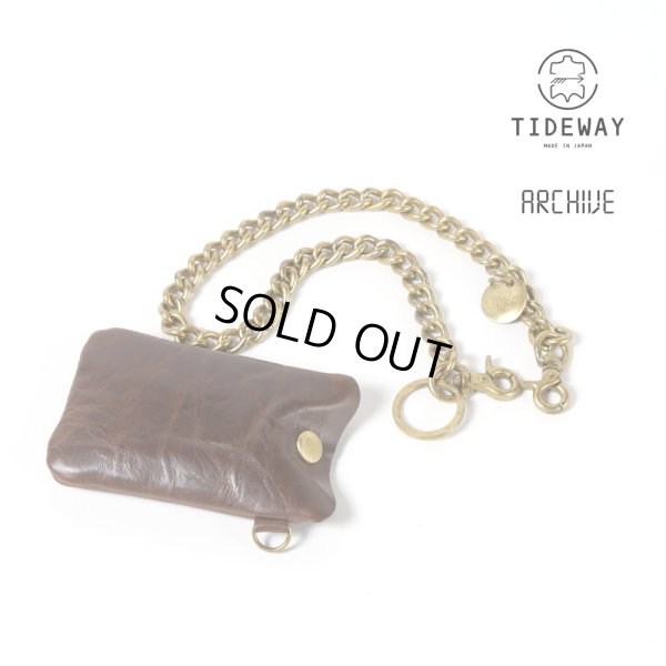 画像1: TIDEWAY / タイドウェイ 真鍮ウォレットチェーン レザーケース付き (1)