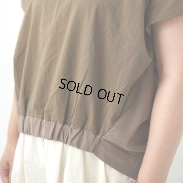 画像4: grin / グリン コーマ天竺×布帛 サックプルオーバー (4)