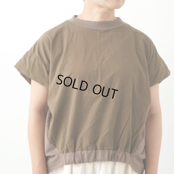 画像6: grin / グリン コーマ天竺×布帛 サックプルオーバー (6)