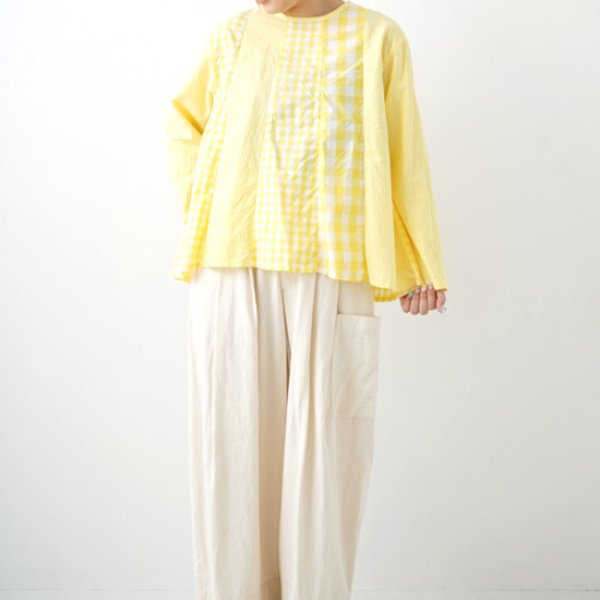 画像6: NATURAL LAUNDRY / ナテュラルランドリー ギンガムパネルプルオーバー (6)