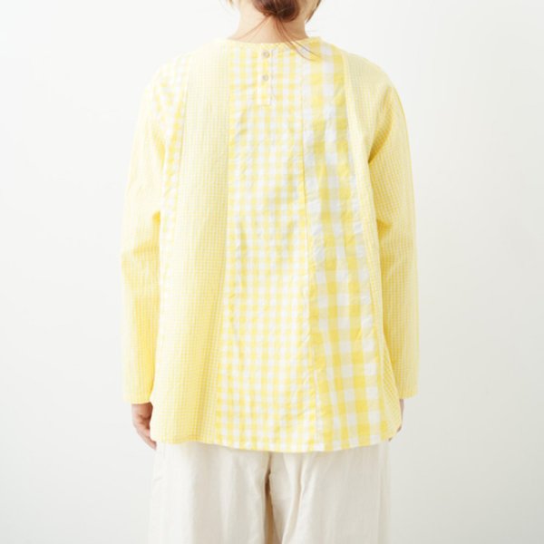 画像4: NATURAL LAUNDRY / ナテュラルランドリー ギンガムパネルプルオーバー (4)