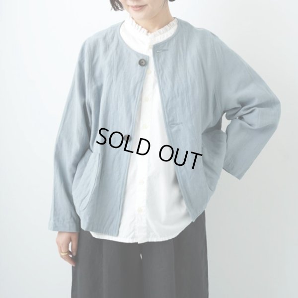 画像2: grin / グリン 綿麻バックサテン ドルマンジャケット (2)