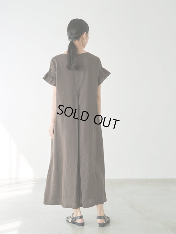 画像5: PONT DE CHALONS / ポンデシャロン リネンフリル袖ワンピース (5)