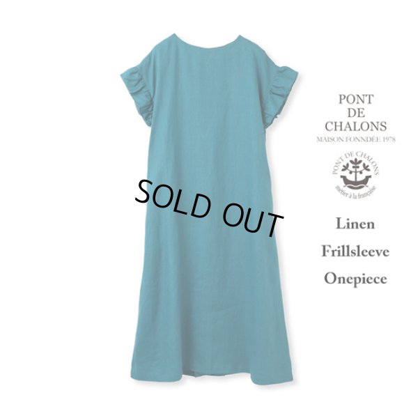 画像8: PONT DE CHALONS / ポンデシャロン リネンフリル袖ワンピース (8)