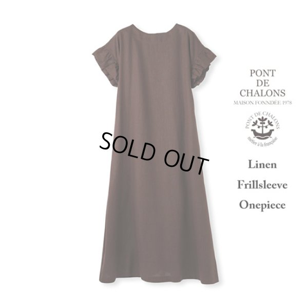 画像7: PONT DE CHALONS / ポンデシャロン リネンフリル袖ワンピース (7)