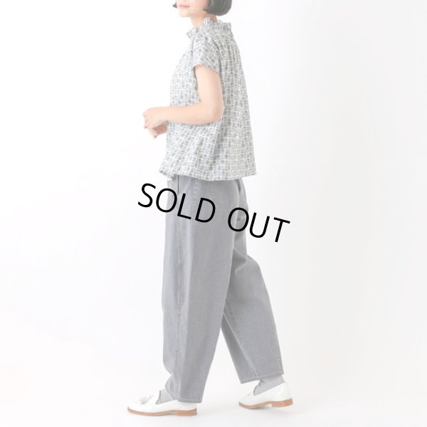 画像2: sosotto / ソソット リバティプリント2WAYゴムシャーリングフレンチブラウス (2)