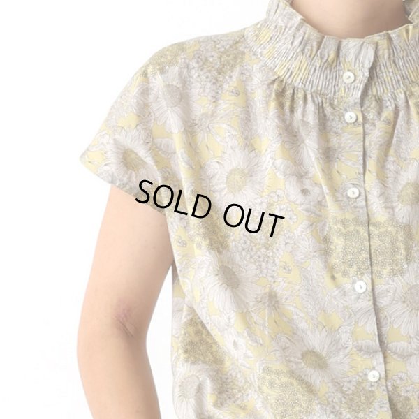 画像5: sosotto / ソソット リバティプリント2WAYゴムシャーリングフレンチブラウス (5)