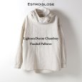 画像10: ESTROISLOSE / エストゥロワルーズ ライトオンスデニム＆シャンブレー フードプルオーバー (10)