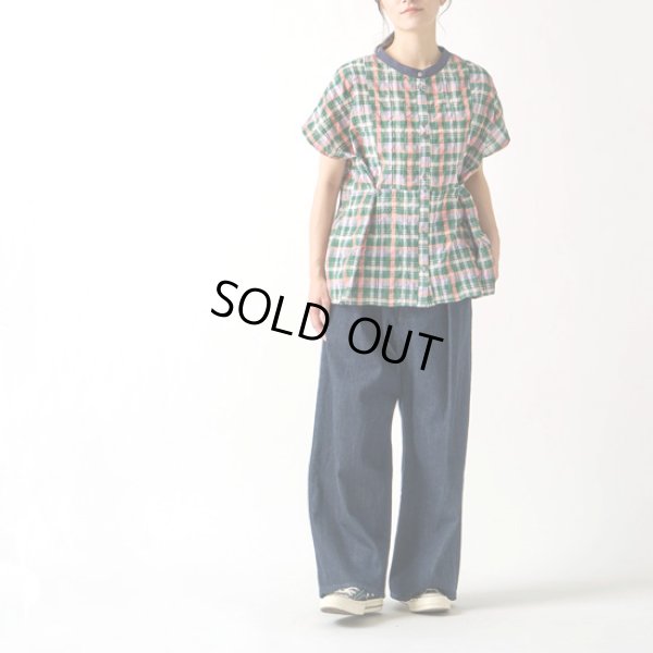 画像2: KELEN / ケレン 2WAYシルエットブラウス NORMA CHECK (2)