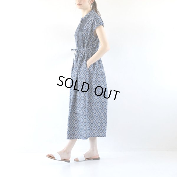 画像5: sosotto / ソソット ツタ柄細ピンタック ウエストドロスト フレンチワンピース (5)