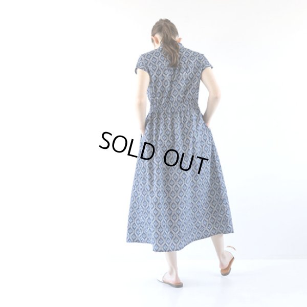 画像7: sosotto / ソソット ツタ柄細ピンタック ウエストドロスト フレンチワンピース (7)