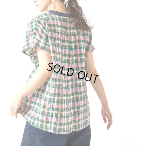 画像3: KELEN / ケレン 2WAYシルエットブラウス NORMA CHECK (3)