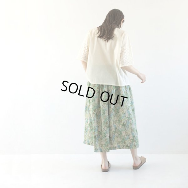 画像4: sosotto / ソソット チビ衿シャーリング レース袖ブラウス 5分袖 (4)