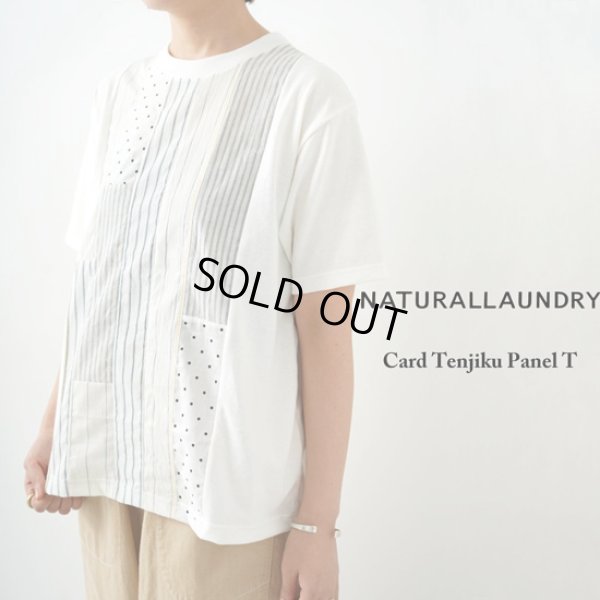 画像1: NATURAL LAUNDRY / ナテュラルランドリー カード天竺パネルTシャツ (1)