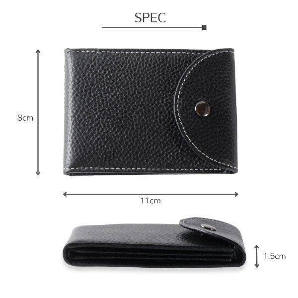 画像6: トナリノショップ 透明ベラ付きカードケース 本革 2つ折りスリム IDカード 定期入れ 診察券 資格証 革 社員証 (6)