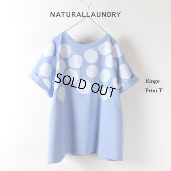 画像1: NATURAL LAUNDRY / ナテュラルランドリー 空紡天竺 リンゴプリントT (1)