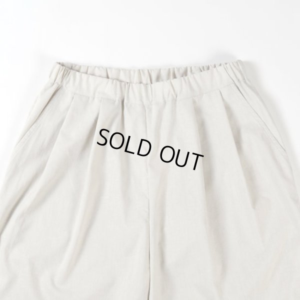 画像3: prit / プリット リネン混ストレッチシャンブレー タックバギーパンツ (3)