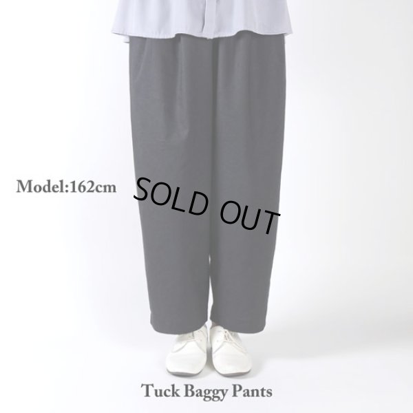 画像10: prit / プリット リネン混ストレッチシャンブレー タックバギーパンツ (10)