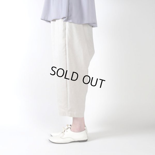 画像9: prit / プリット リネン混ストレッチシャンブレー 8分丈バギーパンツ (9)