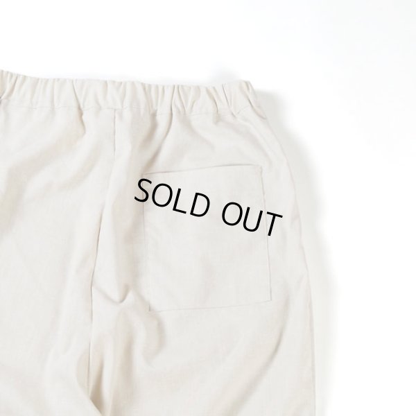 画像7: prit / プリット リネン混ストレッチシャンブレー 8分丈バギーパンツ (7)