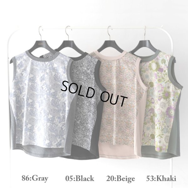 画像15: sosotto / ソソット ストレッチフライス LIBERTY前⾝頃ノースリーブ (15)