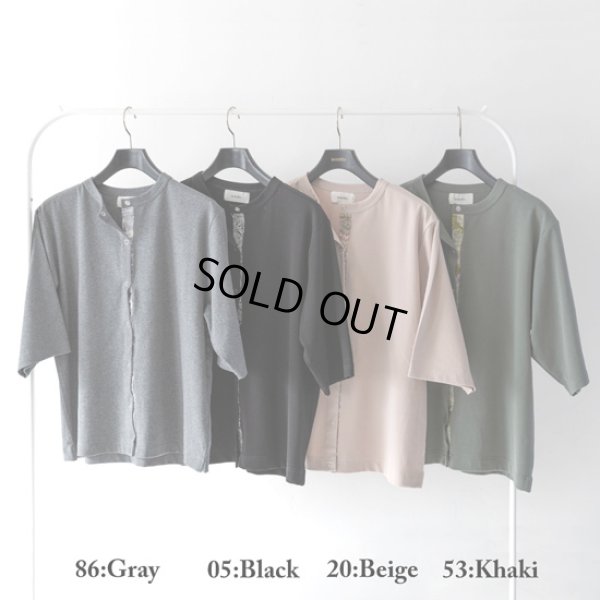 画像16: sosotto / ソソット ストレッチフライス LIBERTY前立てドット釦カーデ 5分袖 (16)